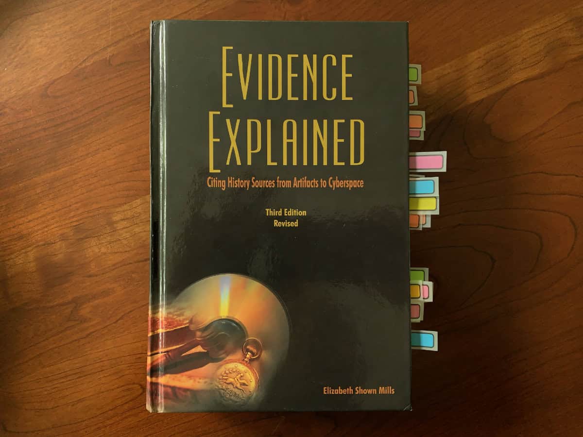 Evidence Explained by Elizabeth Shown Mills